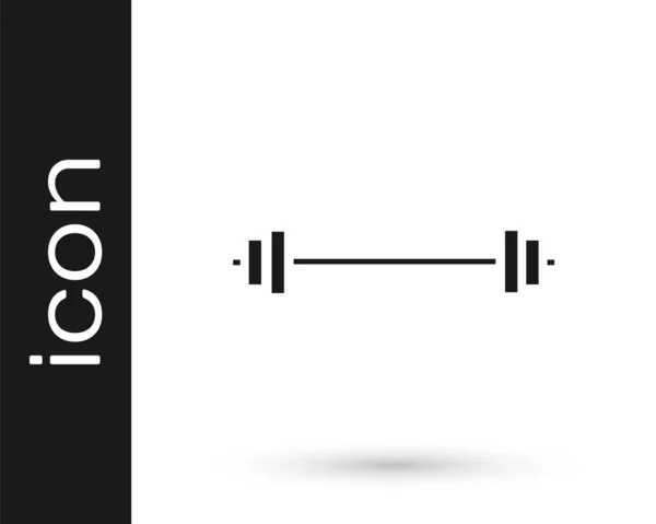 Иконка Серый Барбелл Выделена Белом Фоне Икона Поднятия Мышц Фитнес — стоковый вектор