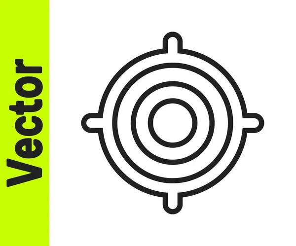 Schwarze Linie Target Sport Symbol Isoliert Auf Weißem Hintergrund Saubere — Stockvektor