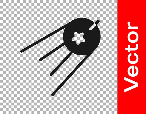 Ікона "Чорного супутника" ізольована на прозорому тлі. Вектор — стоковий вектор