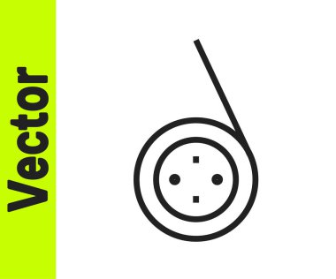 Siyah çizgi Yoyo oyuncak simgesi beyaz arkaplanda izole edildi. Vektör