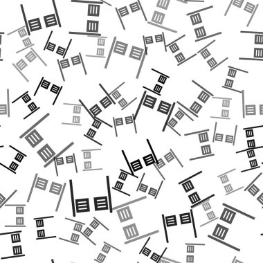 Black Old Western sallanan salon kapısı ikonu beyaz arka planda izole edilmiş pürüzsüz desen. Vektör İllüstrasyonu