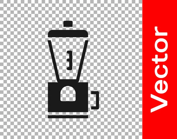 Negro icono molinillo de café eléctrico aislado sobre fondo transparente. Ilustración vectorial — Vector de stock