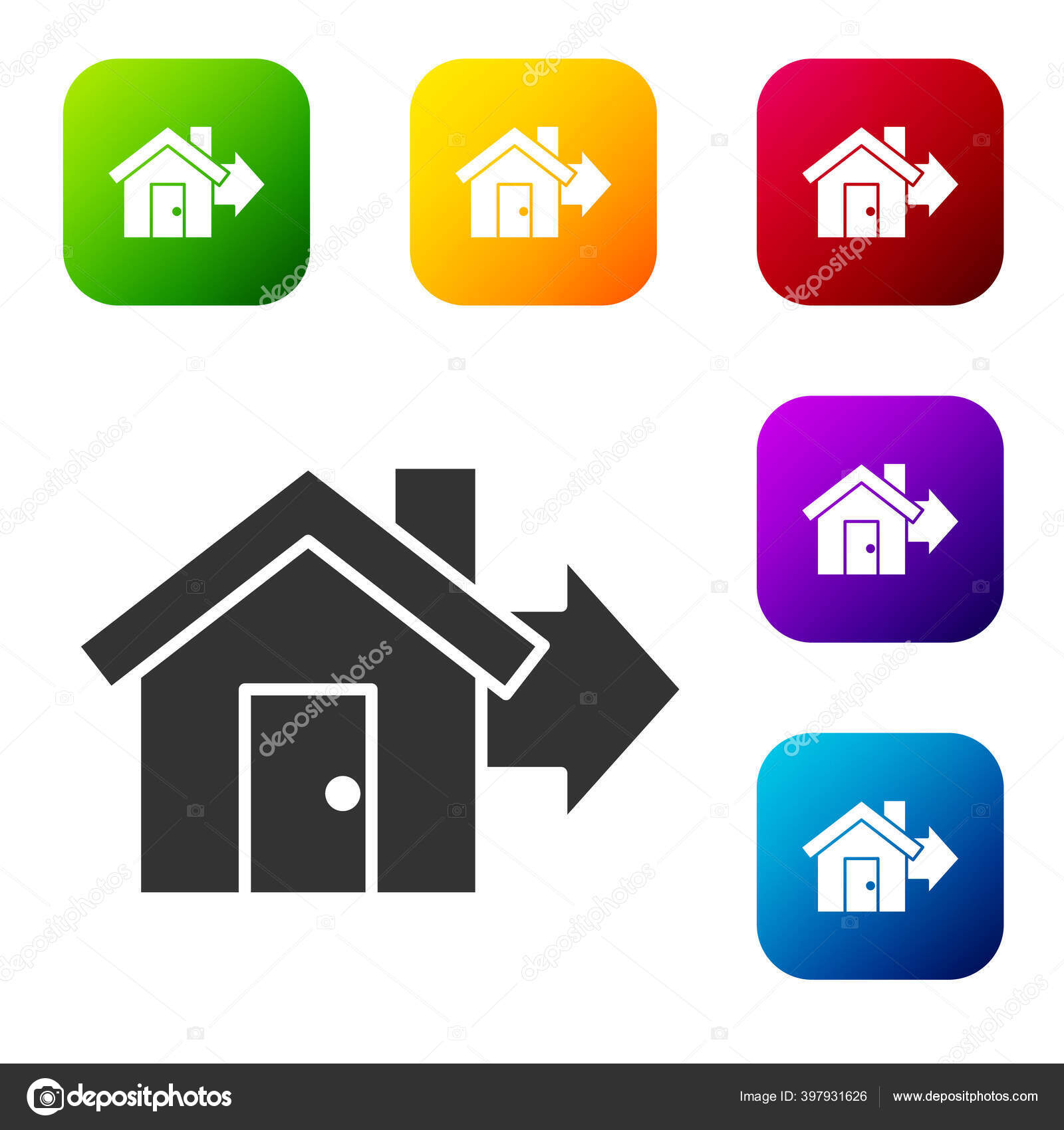 Ikon Rumah Penjualan Hitam Terisolasi Pada Latar Belakang Putih Beli Konsep Rumah Konsep Pinjaman Rumah Sewa Membeli Properti Mengatur Ikon Dalam Warna Tombol Persegi Ilustrasi Vektor Stok Vektor C Fillvector 397931626