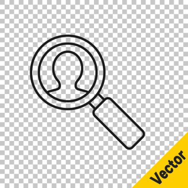 Siyah çizgi tıbbi analiz ikonu şeffaf arkaplanda izole edildi. İlaç yardımı için. Eczane ilaç sembolü. Vektör İllüstrasyonu