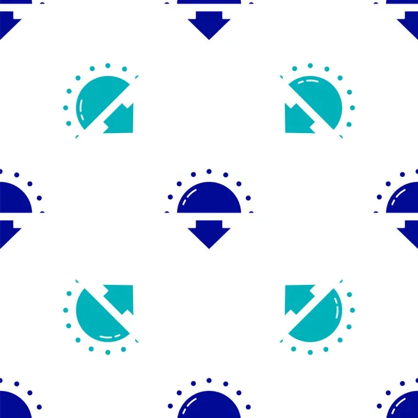 Μπλε Sunset Εικονίδιο Απομονωμένη Αδιάλειπτη Μοτίβο Λευκό Φόντο Διάνυσμα — Διανυσματικό Αρχείο