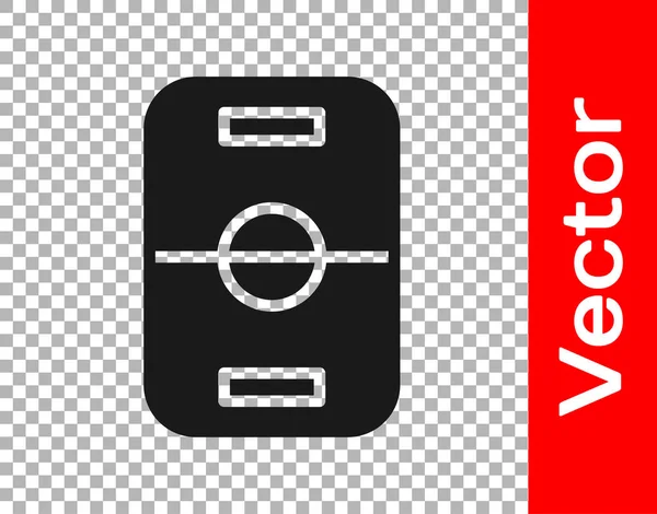 Ikona Tabulky Černého Hokeje Izolovaná Průhledném Pozadí Vektor — Stockový vektor