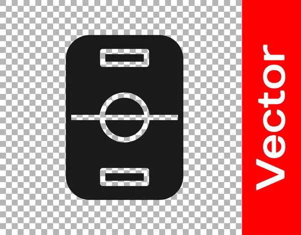 Ícone Mesa Hóquei Preto Isolado Fundo Transparente Vetor — Vetor de Stock