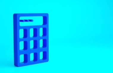 Mavi Parola koruması ve güvenlik erişim simgesi mavi arkaplanda izole edildi. Güvenlik, güvenlik, koruma, gizlilik kavramı. Minimalizm kavramı. 3d illüstrasyon 3B canlandırma.