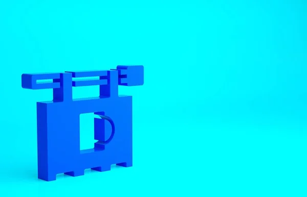 Сигборд Blue Street Іконою Бар Ізольованою Синьому Фоні Підходить Рекламного — стокове фото