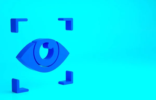Піктограма Сканування Блакитного Ока Ізольована Синьому Фоні Сканування Очей Перевірка — стокове фото