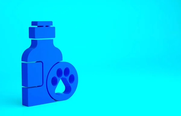 Blue Pet Shampoo Symbol Isoliert Auf Blauem Hintergrund Haustiere Pflege — Stockfoto