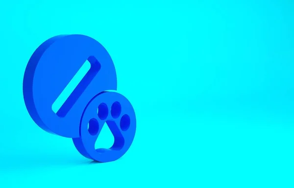 Modrý Pes Pilulka Ikona Izolované Modrém Pozadí Lék Předpis Pro — Stock fotografie