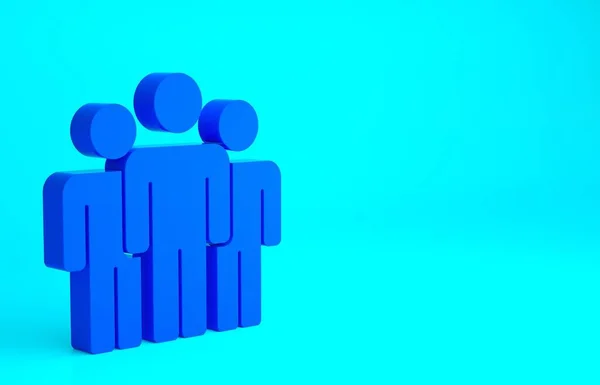 Ikona Skupiny Blue Users Izolovaná Modrém Pozadí Ikona Skupiny Lidí — Stock fotografie