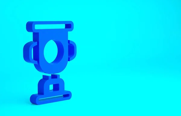 Blue Award Cup Icon Isolated Blue Background Winner Trophy Symbol — Stock Photo, Image