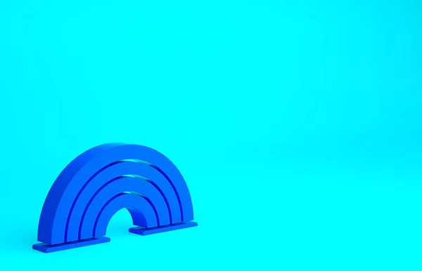 Μπλε Εικονίδιο Rainbow Απομονωμένο Μπλε Φόντο Μινιμαλιστική Έννοια Απεικόνιση Καθιστούν — Φωτογραφία Αρχείου