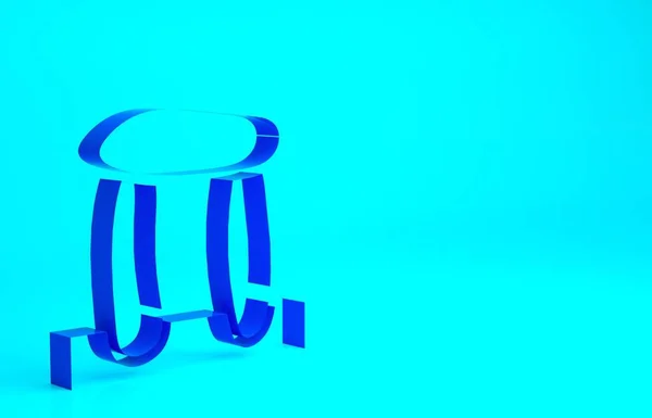 青の背景に隔離された青のストーンヘンジのアイコン 最小限の概念 3Dイラスト3Dレンダリング — ストック写真