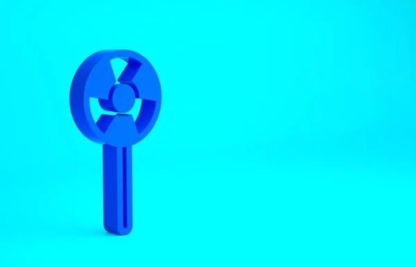 Blue Lollipop Icoon Geïsoleerd Blauwe Achtergrond Snoepjesteken Eten Heerlijk Symbool — Stockfoto