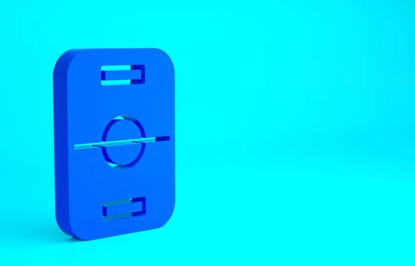 Kék Hoki Asztal Ikon Elszigetelt Kék Háttérrel Minimalizmus Koncepció Illusztráció — Stock Fotó