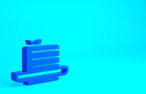 Icono Azul Medovik Aislado Sobre Fondo Azul Pastel Capas Miel — Foto de Stock
