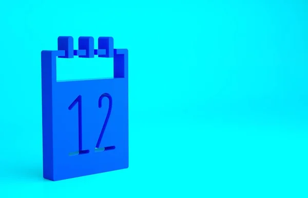 Blue Calendar Icono Del Junio Aislado Sobre Fondo Azul Idioma — Foto de Stock