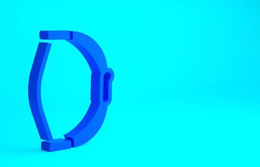 Mavi Fiyonk oyuncak ikonu mavi arkaplanda izole edildi. Minimalizm kavramı. 3d illüstrasyon 3B canlandırma.