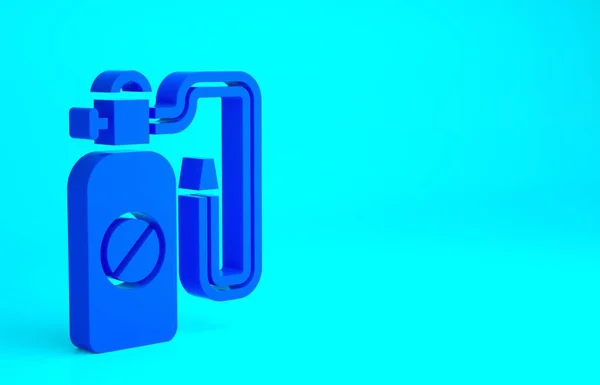 Kék Nyomáspermetező Rovarok Kiirtására Ikon Elszigetelt Kék Alapon Kártevőirtás Fertőtlenítőszer — Stock Fotó