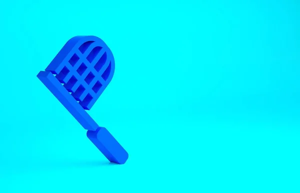 Blue Butterfly net icon isolated on blue background. Minimalism concept. 3d illustration 3D render.
