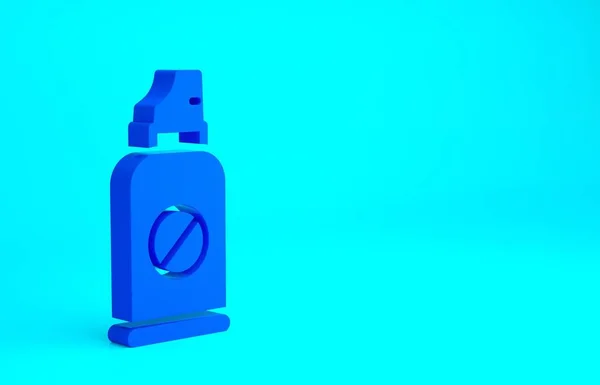 Spray Bleu Contre Les Insectes Icône Isolée Sur Fond Bleu — Photo