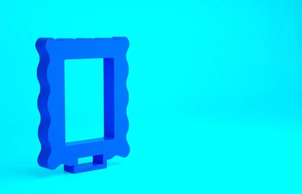 Icona Immagine Blu Isolata Sfondo Blu Concetto Minimalista Illustrazione Rendering — Foto Stock