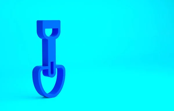 青の背景に隔離された青のショールのおもちゃのアイコン 最小限の概念 3Dイラスト3Dレンダリング — ストック写真