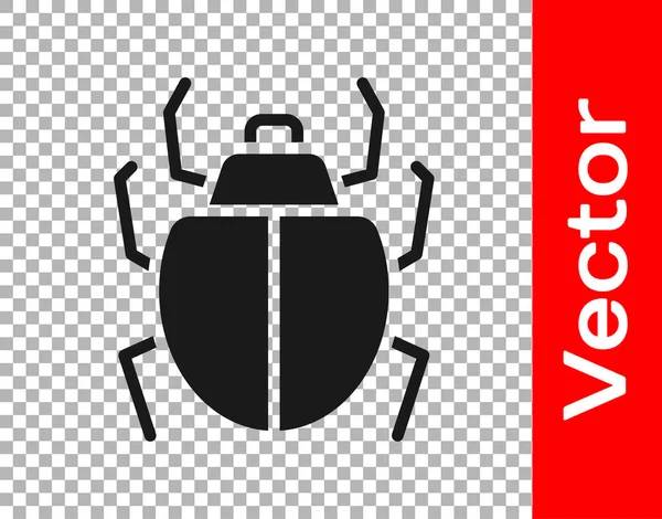 Icono de Black Mite aislado sobre fondo transparente. Vector — Vector de stock