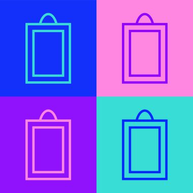 Pop Art Line Resim simgesi renk arkaplanında izole edildi. Vektör