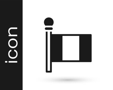 Siyah Bayrak İtalya simgesi beyaz arkaplanda izole edildi. Vektör.