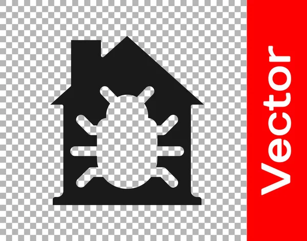 Icono Concepto Error Del Sistema Black House Aislado Sobre Fondo — Vector de stock