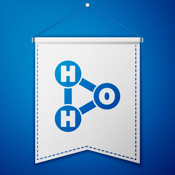 Fórmula Química Azul Para Gotas Água Ícone Forma H2O Isolado — Vetor de Stock