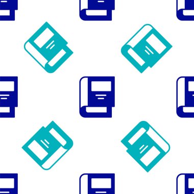 Mavi Tarih ikonu beyaz arkaplanda kusursuz desen izole etti. Vektör.