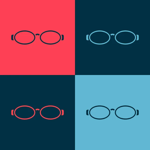 Pop Art Glasses Swimming Icon Isolated Color Background Goggles Sign — Stock Vector