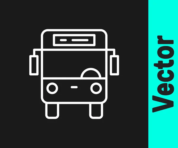 Значок Автобус Выделен Черном Фоне Концепция Транспортировки Знак Туристического Транспорта — стоковый вектор