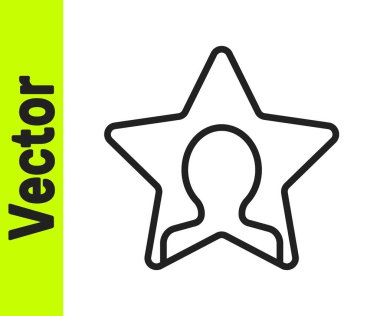 Siyah çizgi kafa avlama simgesi beyaz arkaplanda izole edildi. İş hedefi ya da İstihdam tabelası. İş için insan kaynakları ve adam toplama. Vektör.