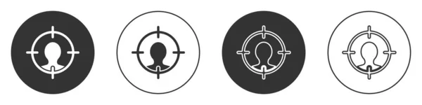 Черная Голова Охотничья Икона Изолированы Белом Фоне Бизнес Цель Знак — стоковый вектор