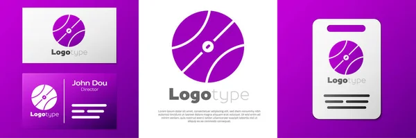 Logotyp Basket Bollen Ikon Isolerad Vit Bakgrund Sport Symbol Mall — Stock vektor