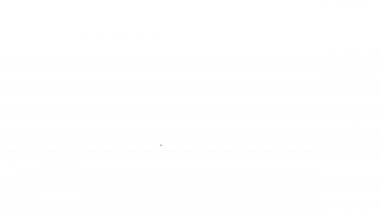 Beyaz arkaplanda siyah çizgi titreşimli ok simgesi var. 4K Video hareketli grafik canlandırması