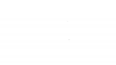 Beyaz arkaplanda siyah çizgi kalkan simgesi izole edildi. Gardiyan. Güvenlik, güvenlik, koruma, gizlilik kavramı. 4K Video hareketli grafik canlandırması