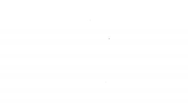 Siyah çizgi cep telefonu ve yüz tanıma simgesi beyaz arkaplanda izole edildi. Yüz tanımlama simgesi. Yüz tanıma. Siber güvenlik. 4K Video hareketli grafik canlandırması