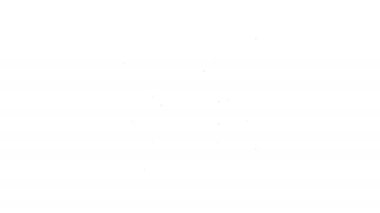 Siyah çizgi sistem hata konsepti simgesi beyaz arkaplanda izole edildi. Kod hatası konsepti. Sistemde hata var. Böcek araması. 4K Video hareketli grafik canlandırması