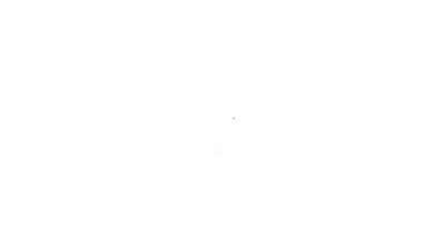 Siyah çizgi Akıllı ev simgesi beyaz arkaplanda izole edildi. Uzaktan kumanda. 4K Video hareketli grafik canlandırması