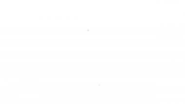 Beyaz arka planda izole edilmiş hayvan ayak izi ikonu olan siyah çizgi insan kafası. Yüreğindeki evcil hayvan pençesi. Hayvanlara sevgiler. 4K Video hareketli grafik canlandırması