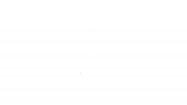 Siyah çizgili Eller, beyaz arka planda izole edilmiş hayvanların ayak izi ikonu. Yüreğindeki evcil hayvan pençesi. Hayvanlara sevgiler. 4K Video hareketli grafik canlandırması