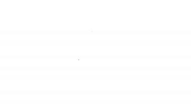 Beyaz arka planda izole edilmiş siyah çizgi evcil hayvan şampuan ikonu. Evcil hayvan bakım işareti. Köpek temizleme sembolü. 4K Video hareketli grafik canlandırması