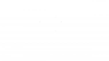 Beyaz arkaplanda isim etiketi simgesi olan siyah çizgi tasması. Evcil hayvanlar için basit malzemeler. Kedi köpek bakımı. Evcil hayvan zincirleri. 4K Video hareketli grafik canlandırması